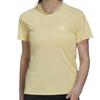 Adidas Run It Tee Round Neck Quick-Dry Comfortable Solid Color Short Sleeve Regular T-Shirt Women Tops Yellow HL1457