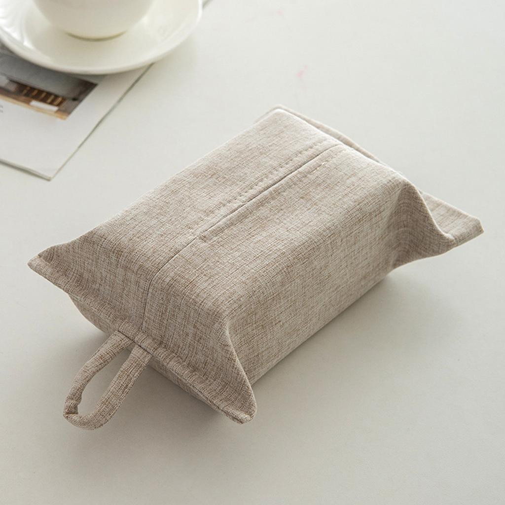 Capac elegant pentru cutie de șervețele din material textil, cu frânghie agățată, montat pe perete, suport pentru șervețele de hârtie pentru casă și birou