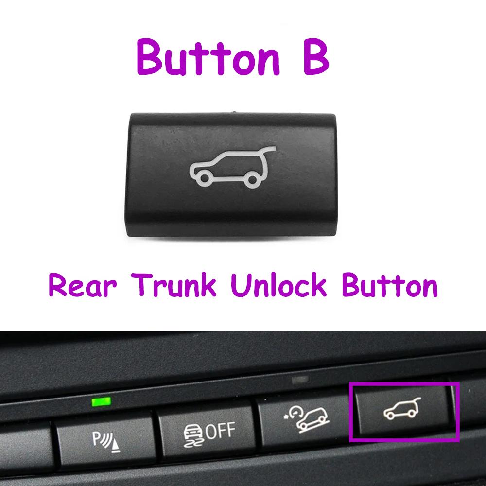 LHD RHD Car Radar Sensor Dashboard Tailgate Rear Trunk Switch Button Cover Cap Replacement For BMW X5 X6 E70 E71 E72 2008-2014