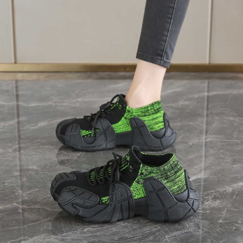 Fashion Thick Bottom Tennis Sole Women's Tennis Shoes Casual Sneakers Wholesale Ladies Sports Tenise Caregiver Dropship