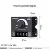 Manual Rotary LED Dimmer Controller for Adjustable Brightness (5V/12V/24V)