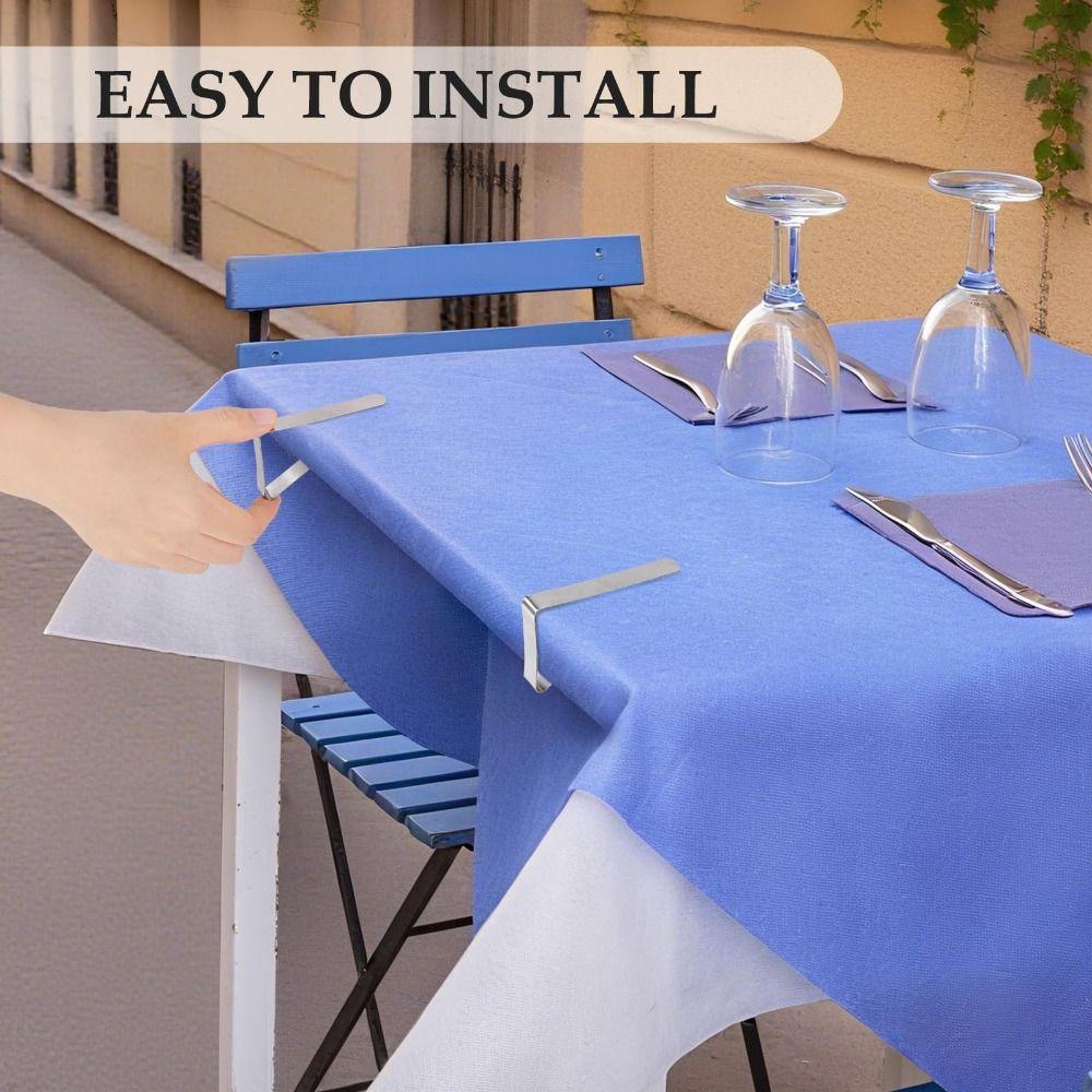 6pcs Anti-Slip Tablecloth Clips Table Cover Holder Grip Clamps Table Cloth Clips  Restaurant Picnic