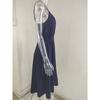 Summer Solid Colour Mid-length Dress Sexy Waist Halter Dress Plus Size Dresses  for Women