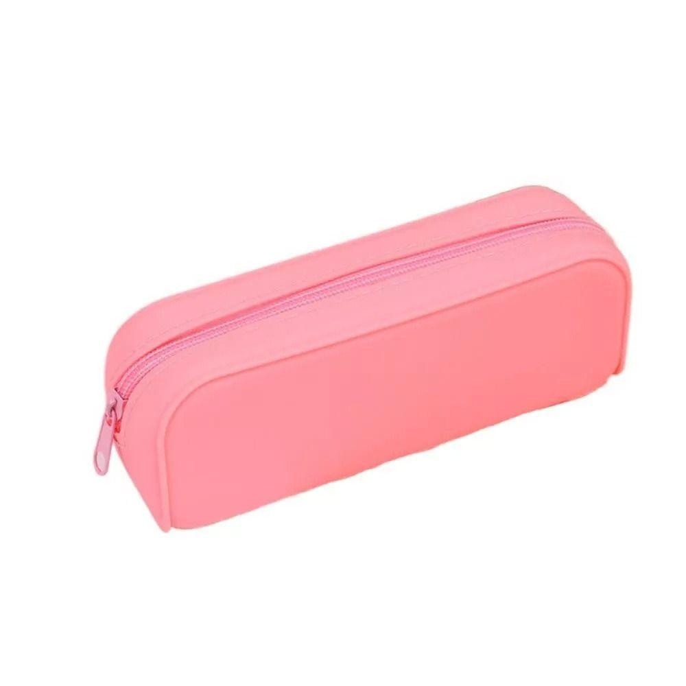 Large Capacity Pen Bag Silicone Stationery Bag Creative Pencil Case  Student
