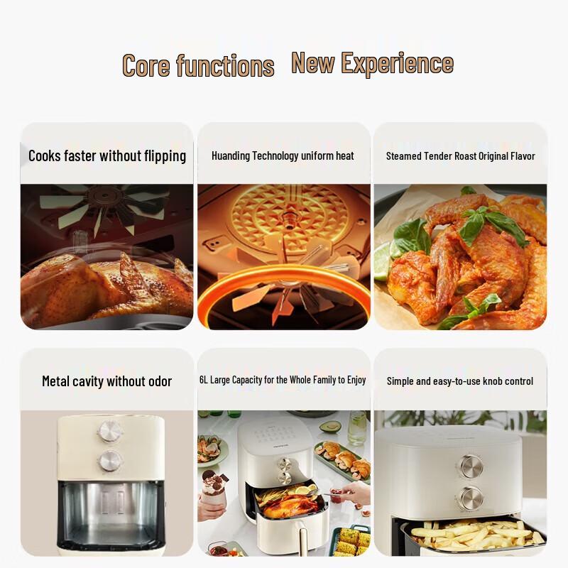 Joyoung 6L Air Fryer Oven with Steam Function CN plug (adapter included)