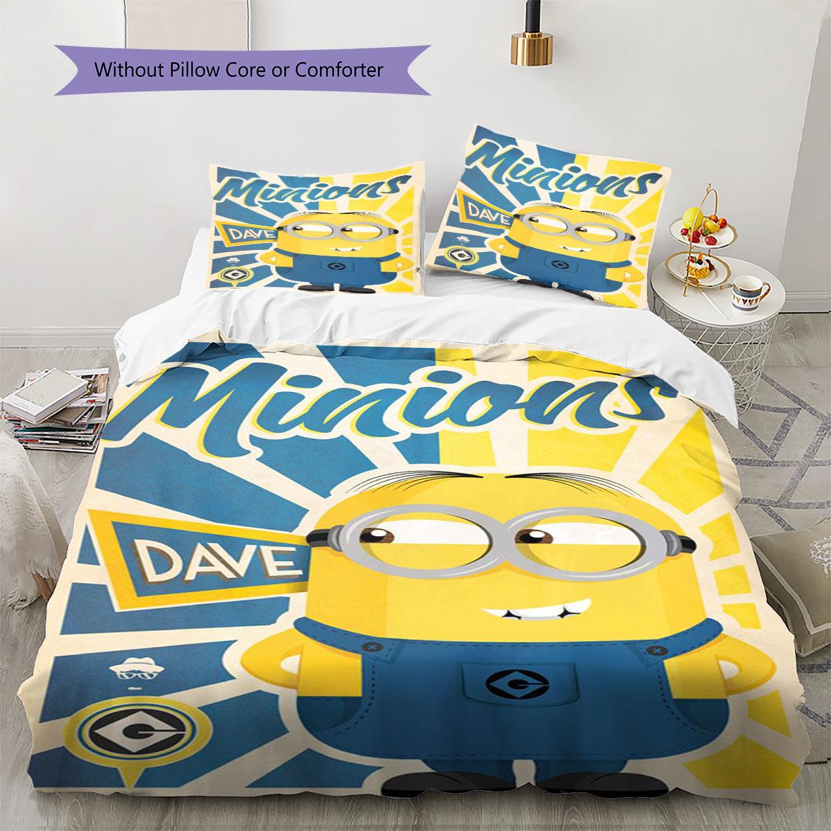 

Jorge The Minion s Adorable Greeting: A Comfortable and Cozy Bedding Set—the Perfect Choice To Decorate Your Bedroom. 135x200cm