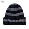 Thickened Winter Hats Stripe Knitted Hat Fashion Bonnet Cap  for Men Women