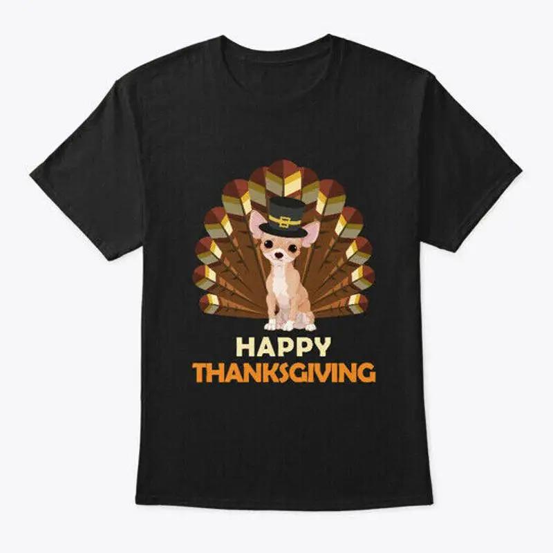 Chihuahua Turkey Happy Thanksgiving T Shirt Made In Usa Size S To 5xl