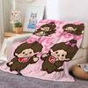 Cartoon-Decke Warm Weich Geeignet für Schlafzimmer Sofa Bett Wohnzimmer Büro Reisen M-Monchhichis-S Kawaii Camping Geschenke