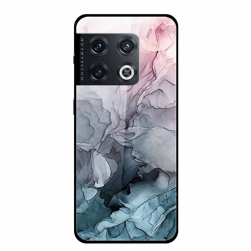 For OnePlus 10 Pro Case Marble Tempered Glass Back Cover Hard Case For OnePlus 10 Pro Shockproof Fundas NE2210 Protective Coque