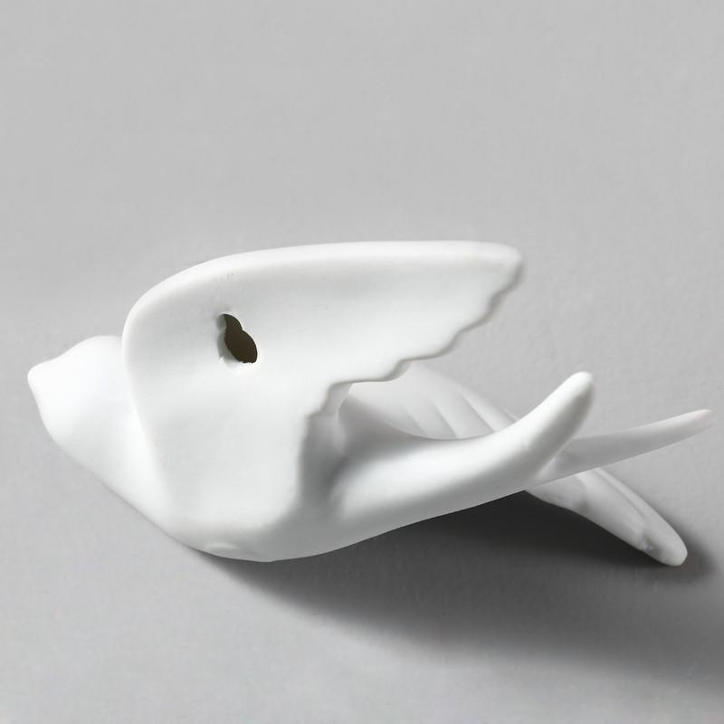 3D White Ceramic Birds Wall Decor – Modern Hanging Mural for Living Room & Home Decoration
