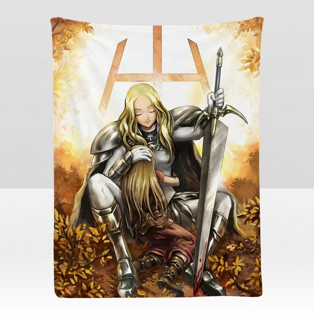 anime CClaymore Warrior Throw Soft Flannel Blanket for Bed Bedroom Sofa Picnic Throw Skinfriendly Breathable Gift Cover