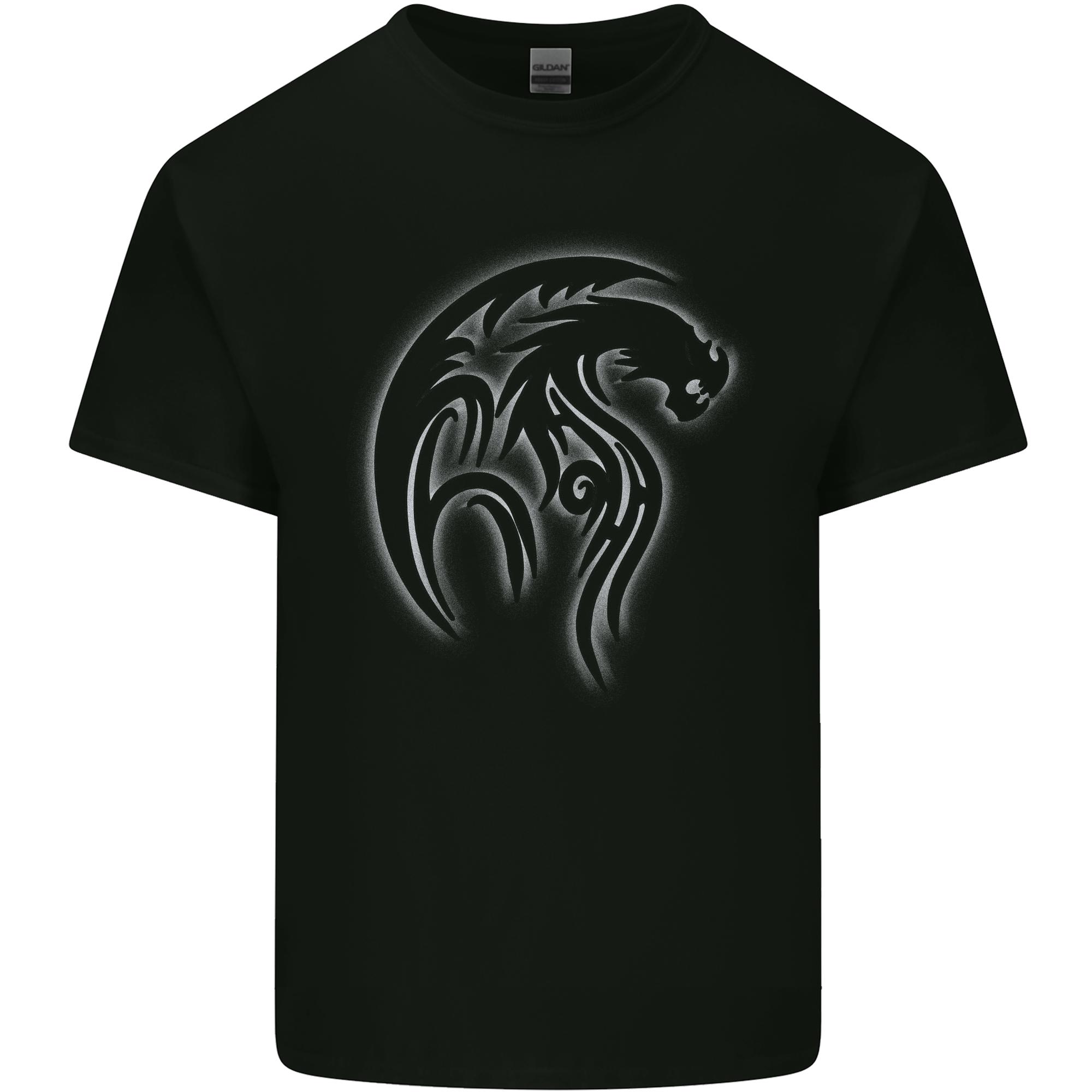 A Tribal Dragon Tattoo Style Unisexs Light Cotton TShirt S