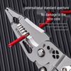 Thickened Multi-functional Electrician's Pliers with Voltage Testing Tip and Wire Stripper
