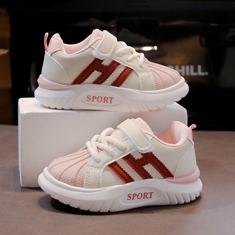 Girls' sports shoes 2025 new autumn soft-soled boys' shell head board shoes children's shoes medium and older children's casual shoes