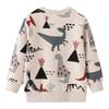 Boys Neck Long Sleeve Sweatshirt Pullover Top for Casual Daily Wear