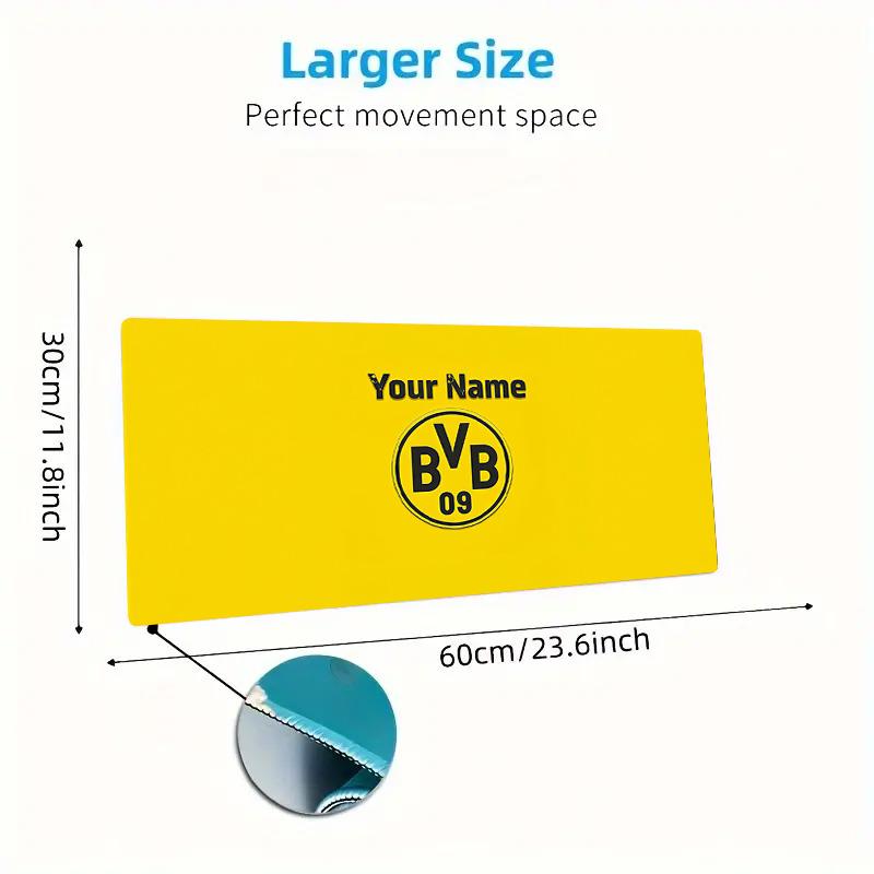 Bsc Young Custom Name Large Size Mouse Pad Large Gaming Table Cushion Non-slip Laptop Tablet Big Mousepad XXL Mat Mini PC Playmat With Lock Edge