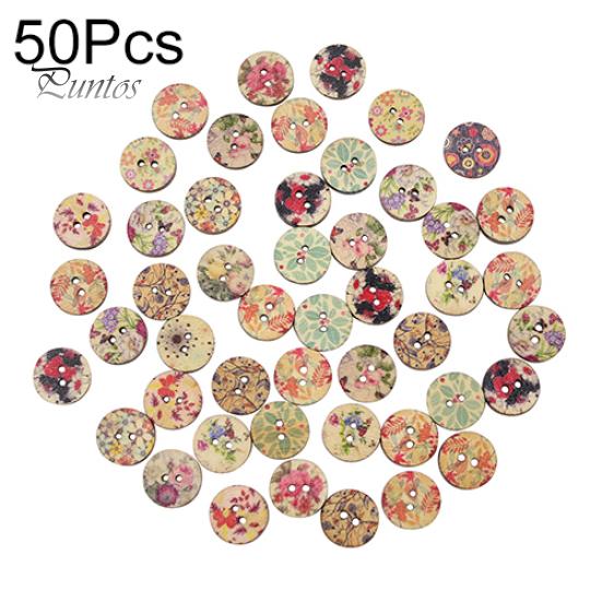 

Смешанные случайные деревянные пуговицы с 2 отверстиями для шитья, набор из 50 шт. (Размер: 15 мм, Цветной: многокрасочный)