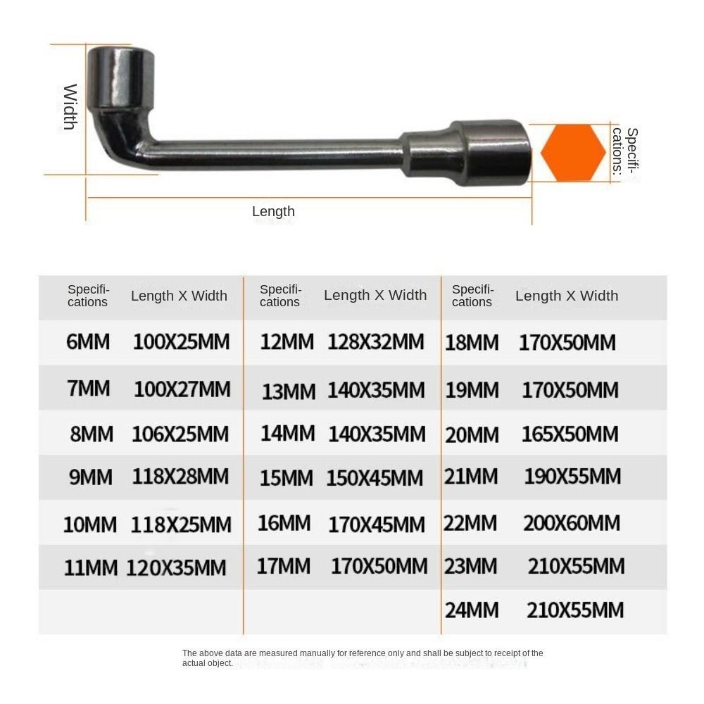 Elbow Hardware Tools 7-shaped Socket Wrench Durable Perforated Wrench