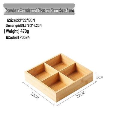 Japanese Style Rice Husk Divided Serving Tray