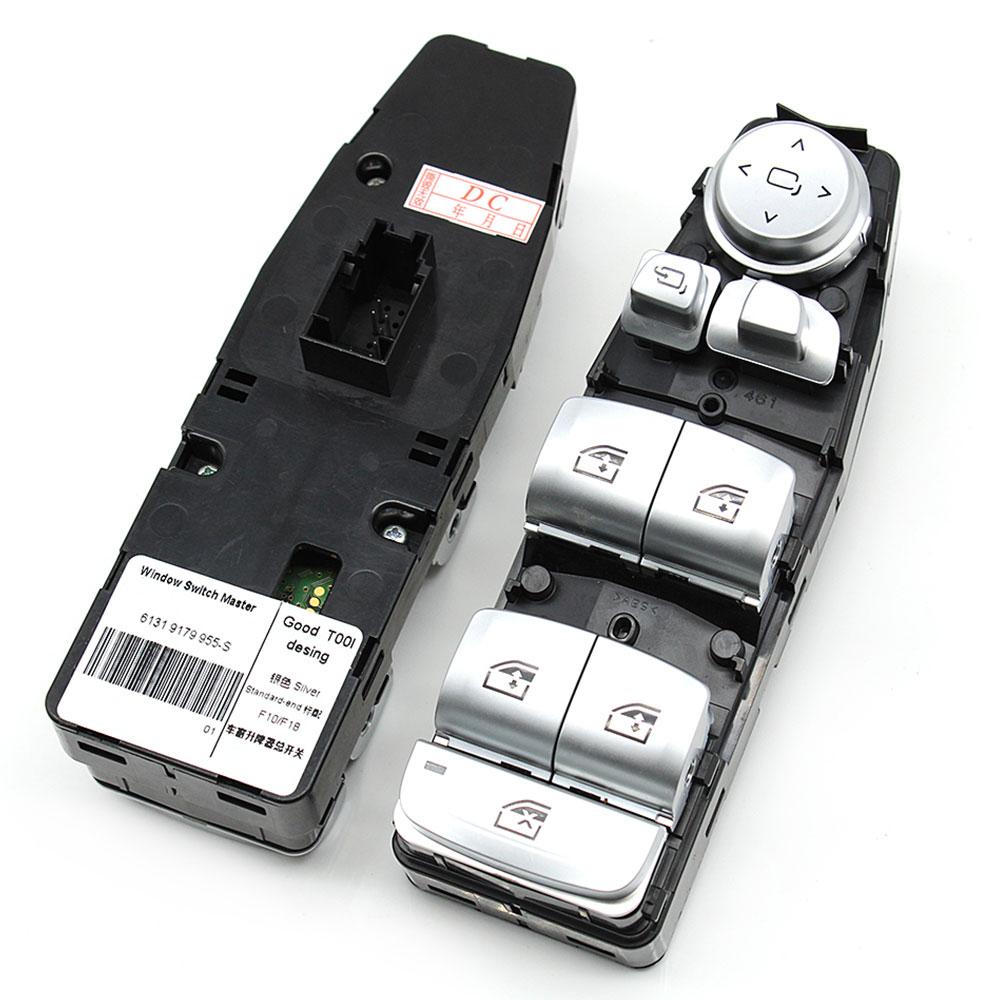 Chrome Electrical Master Power Window Lifter Switch Control Regulator Button For BMW X3 X4 X5 5 6 Series G30 G31 G32 G01 G02