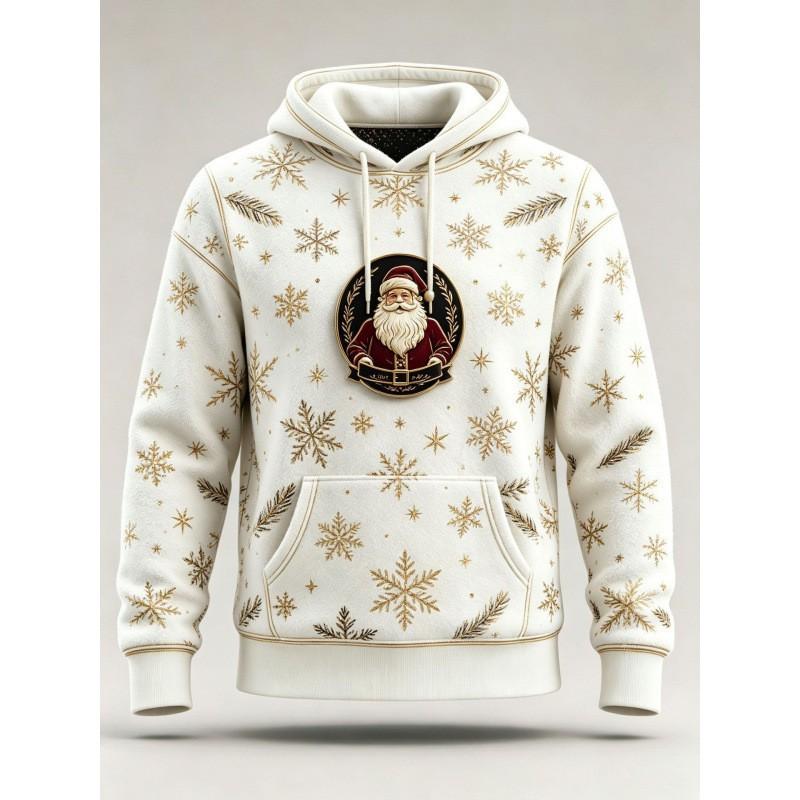 Christmas Hoodie 3D Print Loose Fit Long Sleeve Sweatshirt Men Women Youth Casual Winter Wear