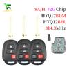 Liberty 4D72 G/H 8A Chip 314.3MHz Car Remote Key Fob for Toyota Camry 2012-2016 Corolla 2014-2017 HYQ12BEL HYQ12BDM