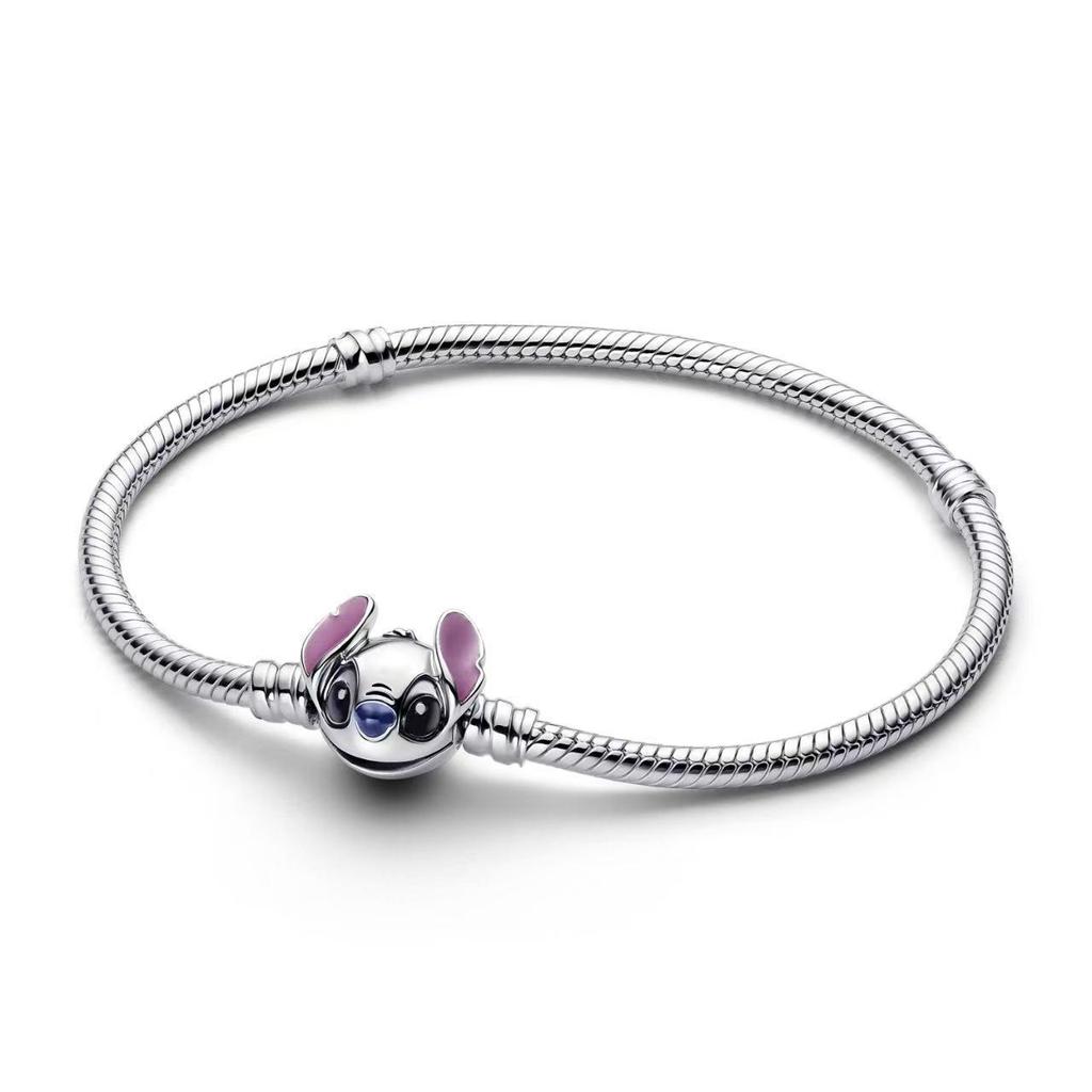 Pandora-Style Snake Bone Bracelet: Gold & Silver Plated, Thick Square Head Design