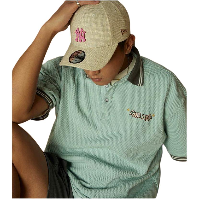 New Era Short Sleeve Green Polo Shirt Unisex tops 13718751