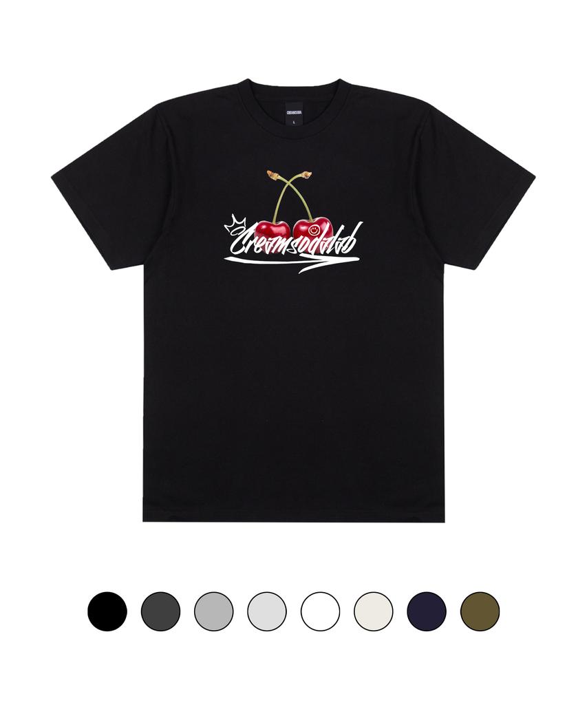 CREAM SODA LAB Cherry Logo Short Sleeve T-Shirt (Type B)