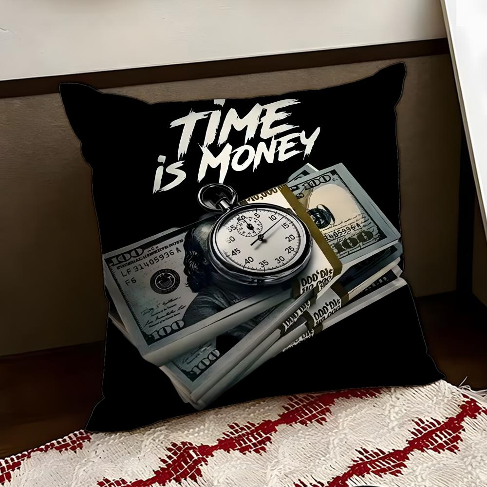 Movie TTime is Money Cushion Cover Reversible Soft Durable Pillow Cover Home Car MultiScene Use for Daily Comfort