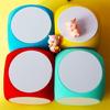 DIY Blank Di-ce Write On/Wipe Off Di-ce Portable Cleanable Blank Game Cubes for Classroom Teaching Erase Outside Di-ce