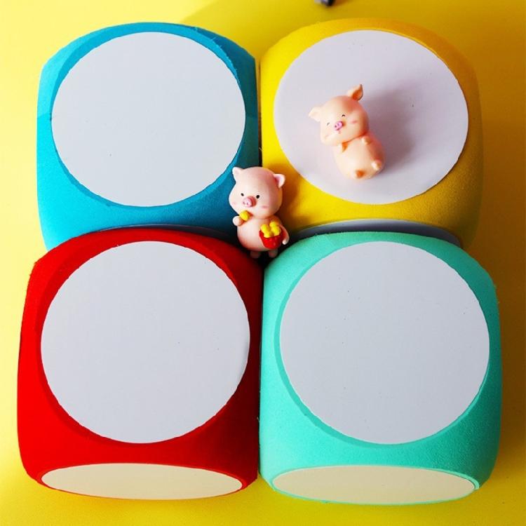 DIY Blanko-Würfel, beschreibbare/abwischbare Würfel, tragbare, reinigbare Blanko-Spielwürfel für den Unterricht im Klassenzimmer, außen löschbare Würfel
