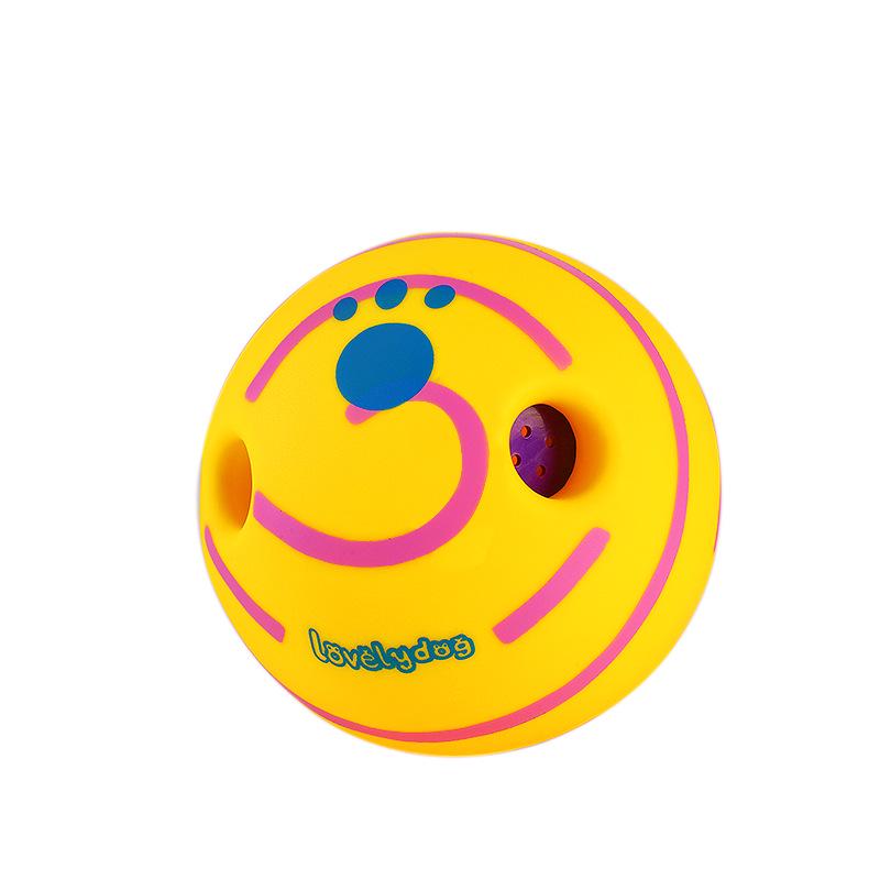 Dog Toy: Self-Play Rolling Sound Ball – Silly Laugh, Teething Relief, Bite-Resistant, Boredom Resistant Pet Ball