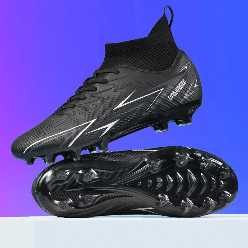 High-Cut Football Cleats Men Women TF Studs Artificial Turf AG Natural Grass Breathable Mesh Upper