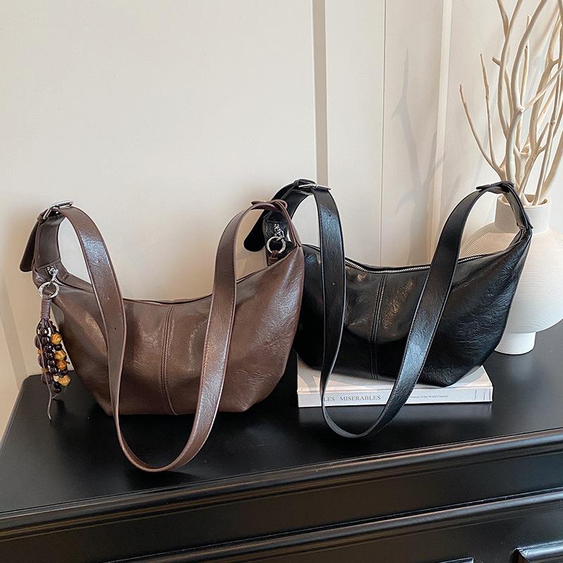 Retro Crossbody Bag, Single-shoulder Bag, Fashionable Dumpling Bag, Commuter Underarm Bag