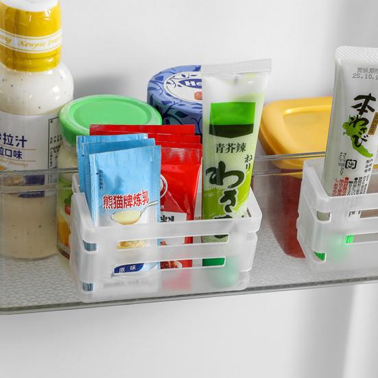 Refrigerator Storage Rack Large Capacity Adjustable Design Easy to Install Telescopic Fridge Storage Box Retractable Shelf