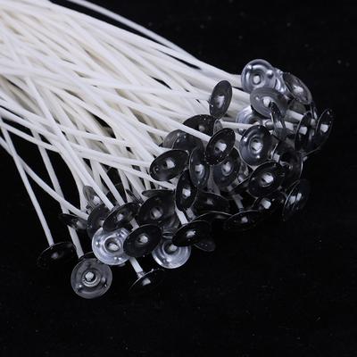 100 Pièces Mèches de Bougie Cœur en Coton Mèche Cirée avec Support pour Bougie Nouveauté