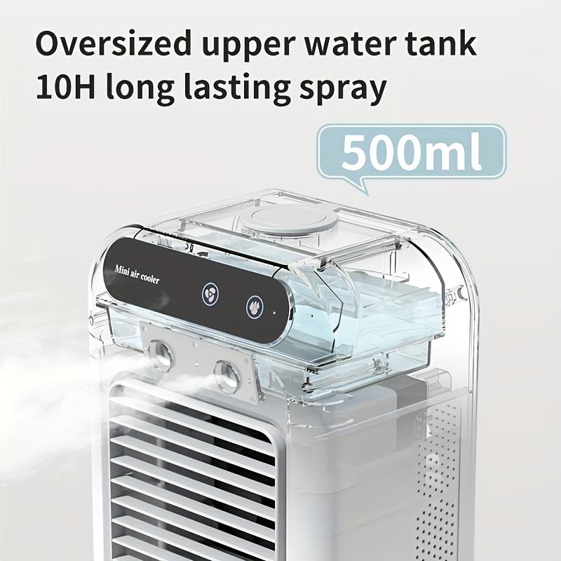 USB Desktop Humidifier Fan Water Tank Mini Air Cooler Portable Cooling Device 1800mAh Lithium Battery Low Voltage Operation Fan