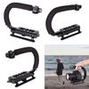 Portable U-Grip Holder with Cold Shoe Mount and Anti-Skid Design Camera Holder for Steadier Shots and Smooth Movements