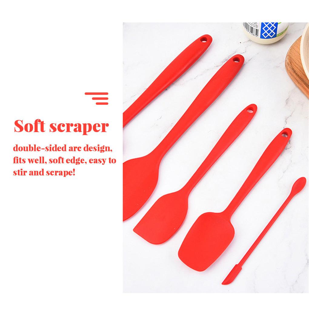 9 Pieces Kitchen Spatulas Set Cake Scrapers Brush Silicone Cake Scrapers Brush Household Cooking Baking Utensils Tools