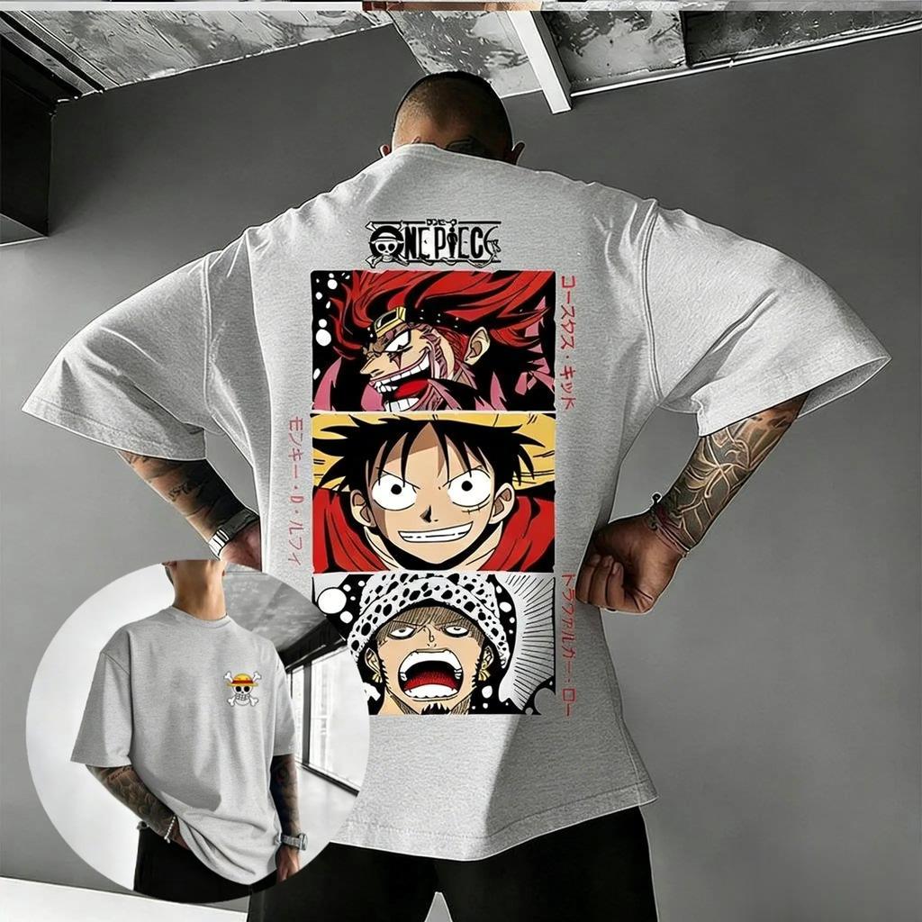 2026 New One Piece Luffy Zoro T Shirt Men's Clothing Women Anime Graphic Tee Y2k Summer Trendy Casual Tops Streetwear