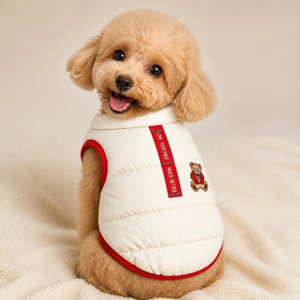 Plush Dog Hiking Jacket Windproof Dog Bodysuit Cute Dog Warm Clothes Puppy
