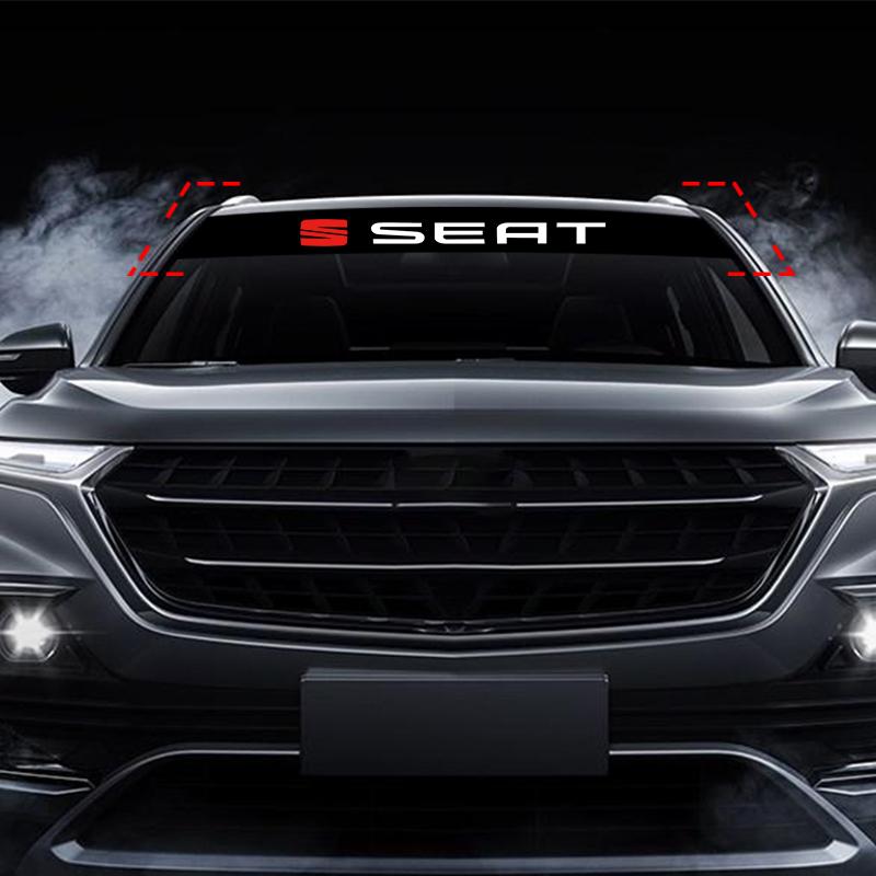 1 Stuks Auto Voorruit Sticker Mode Sport Decals Decoratie Sticker voor SEAT MK3 Leon 5F Ibiza 5 6 MII Altea Toledo 3 Cordoba Alhambra