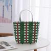 Handmade PVC Woven Bag: Versatile Home, Vegetable, Bath, and Beach Basket