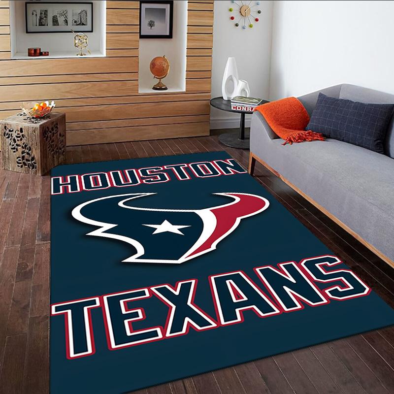 Basketball Texans Logo Carpet, Kitchen Rugs, Yoga Mat, Non-Slip Mats, Rug for Bathroom, Living Room Bedroom, Camping Rugs Christmas Gift