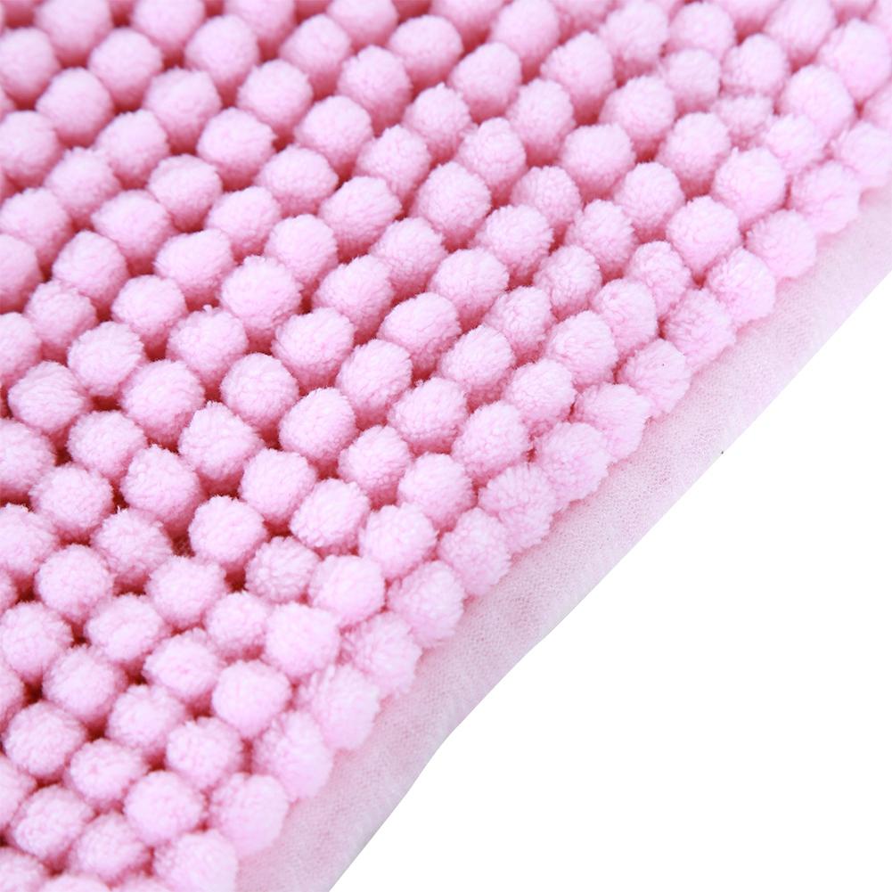 Chenille Anti slip Water Absorbent Non slip Mat Bathroom Living Room (Pink)