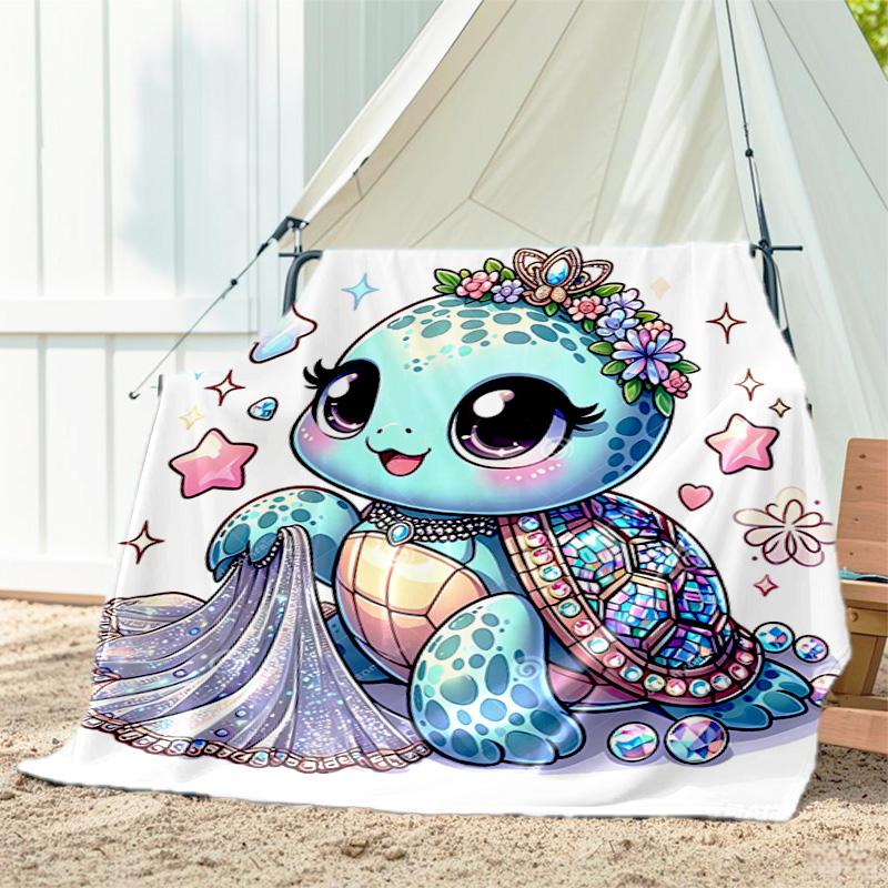 1pc Animals: Rabbit, Cat, Pattern Blanket, All Season Lightweight Home Office Outdoor Nap Multifunctional Blanket