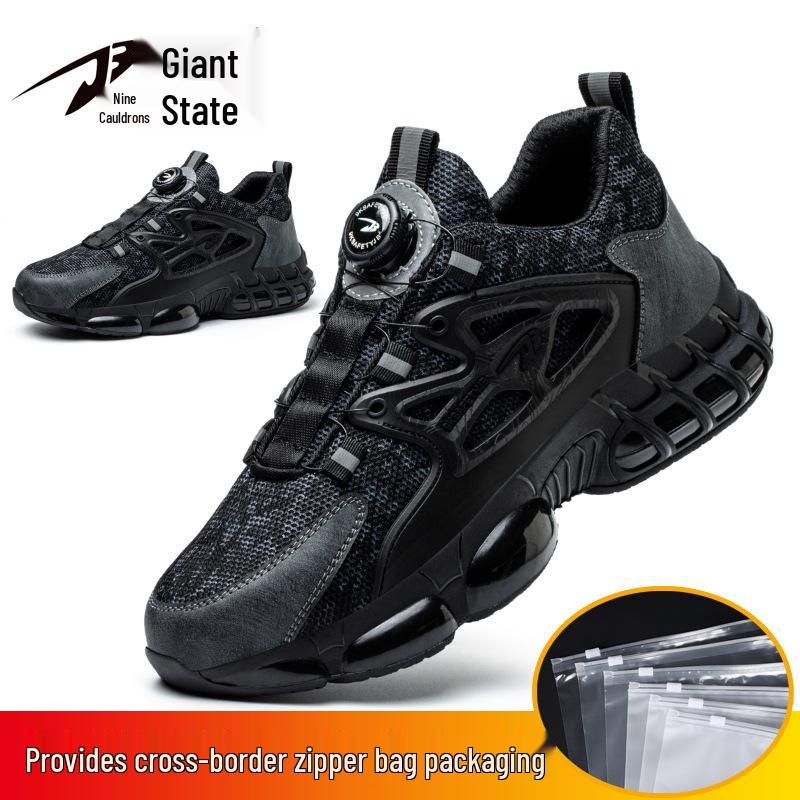 

Cross-border Labor Shoes: Anti-smash, Anti-puncture, Wear-resistant Safety Shoes for Construction 678 Black/Gray; 48