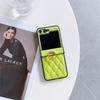 Applicable Samsung ZFlip5 Ring Holder Phone Case Galaxyzflip6 Rhombus Leather Case Fashion Case